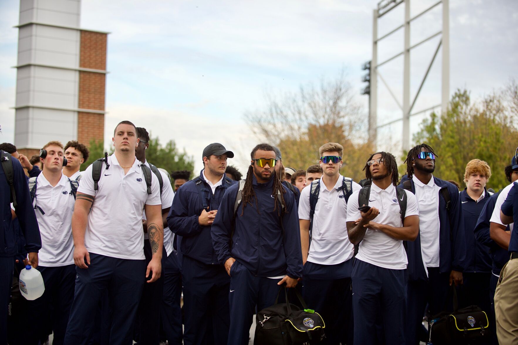 Penn State football game vs Indiana, team arrival